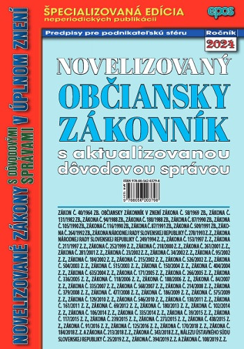 Novelizovaný Občiansky zákonník s aktualizovanou dôvodovou správou v úplnom znení