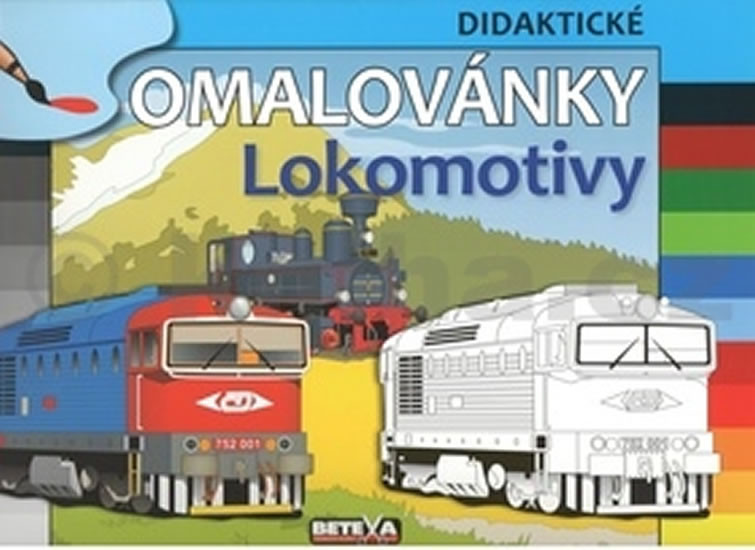 Lokomotivy - didaktické omalovánky